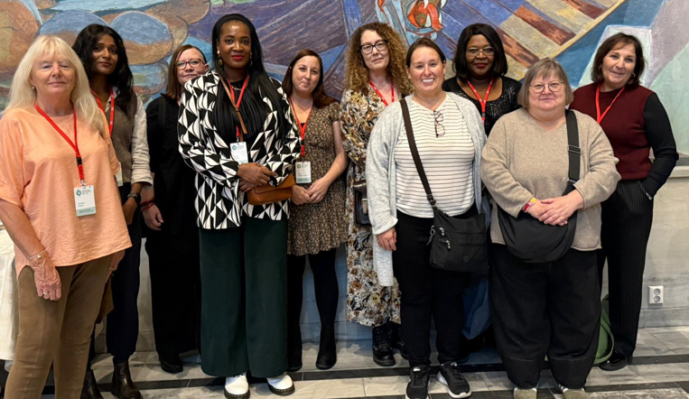 Sandra Simpson with colleagues at Oslo conference