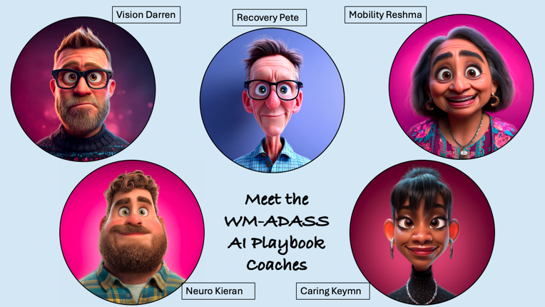Image showing avatars of the five AI playbook coaches
