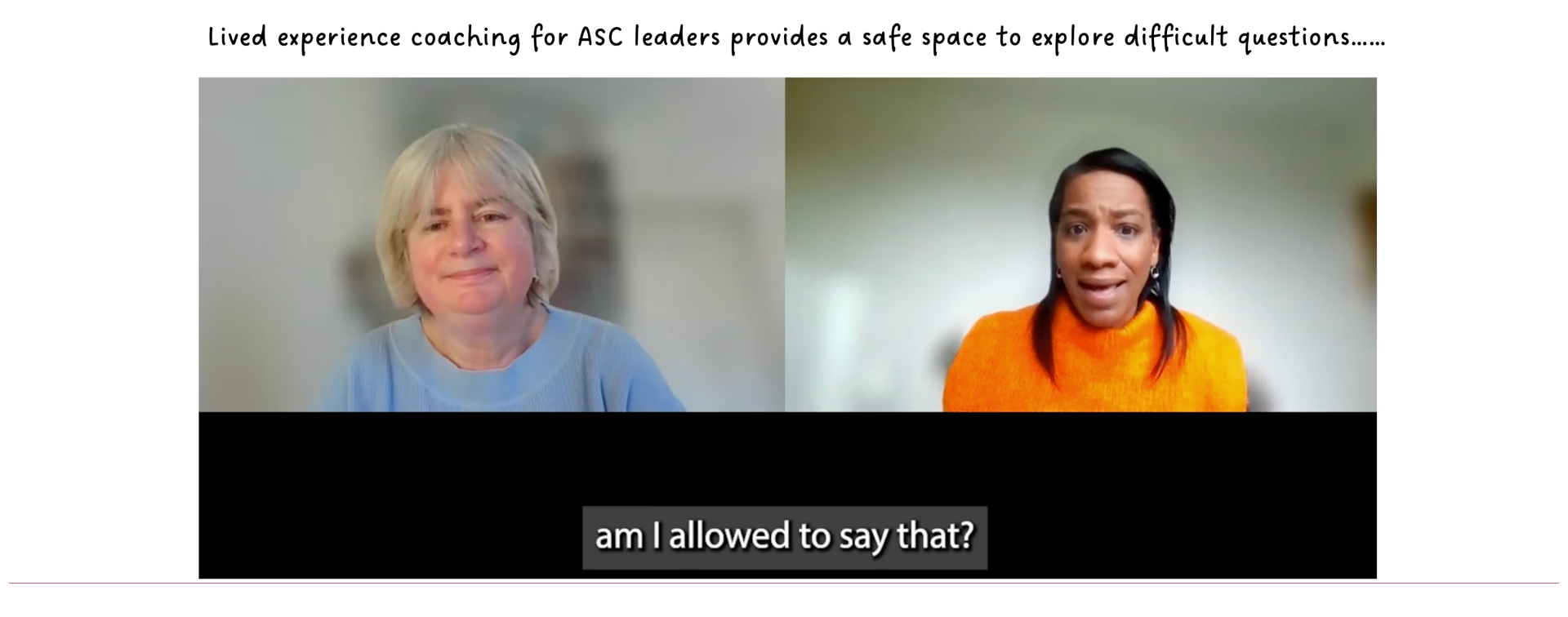 WM-ADASS is delivering lived experience coaching to social care leaders in our region. Co-production Advisory Group co-chair Keymn Whervin (on right) is one of the coaches