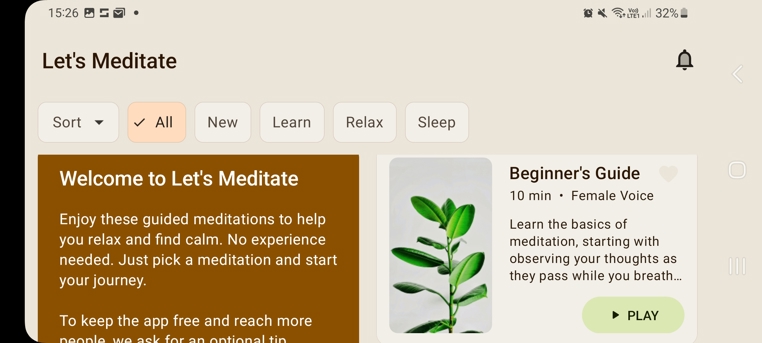 Image of meditation app