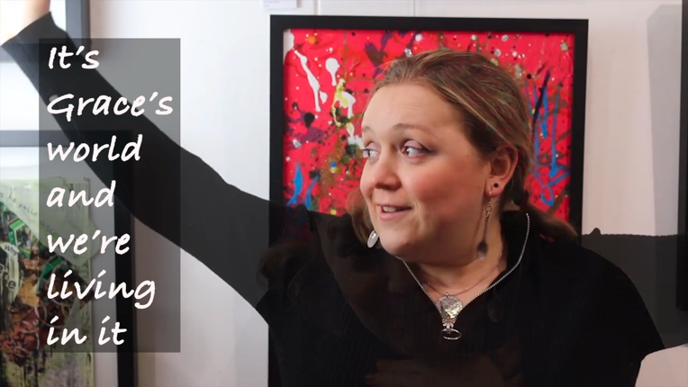 Title screen for video about Grace Currie and direct payments